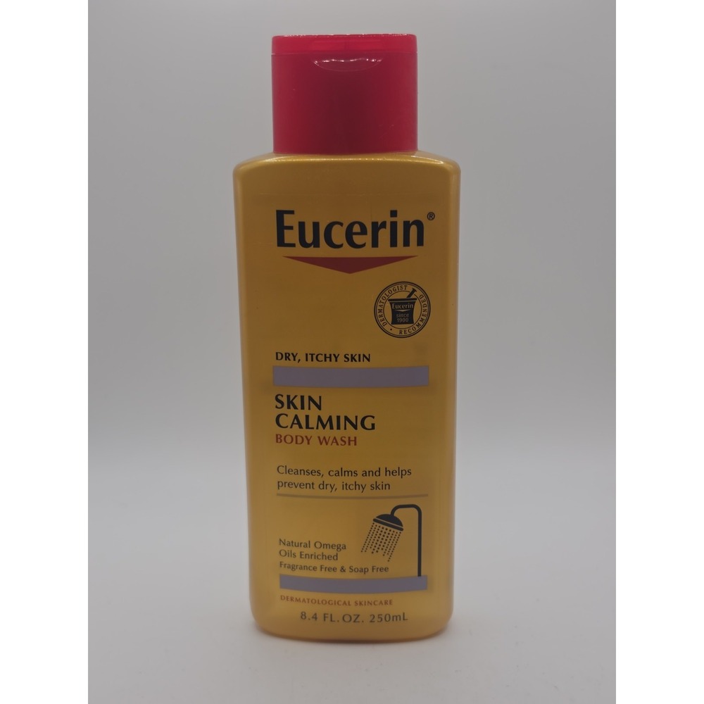 Eucerin Skin Calming Body Wash for Dry & Itchy Skin Fragrance Free, 16.9oz